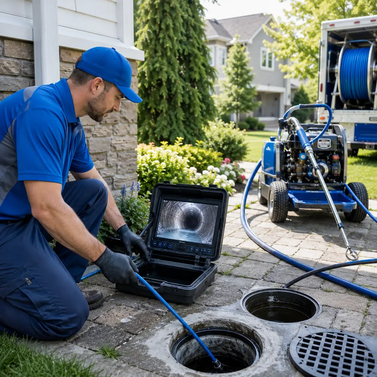 Outdoor drain cleaning professionals serving New Germany, MN