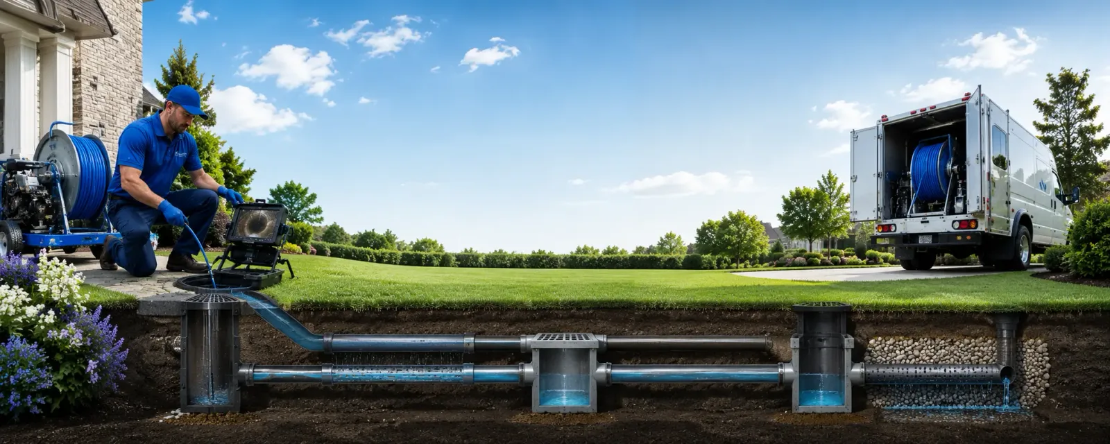 Outdoor drain cleaning information for New Germany, MN